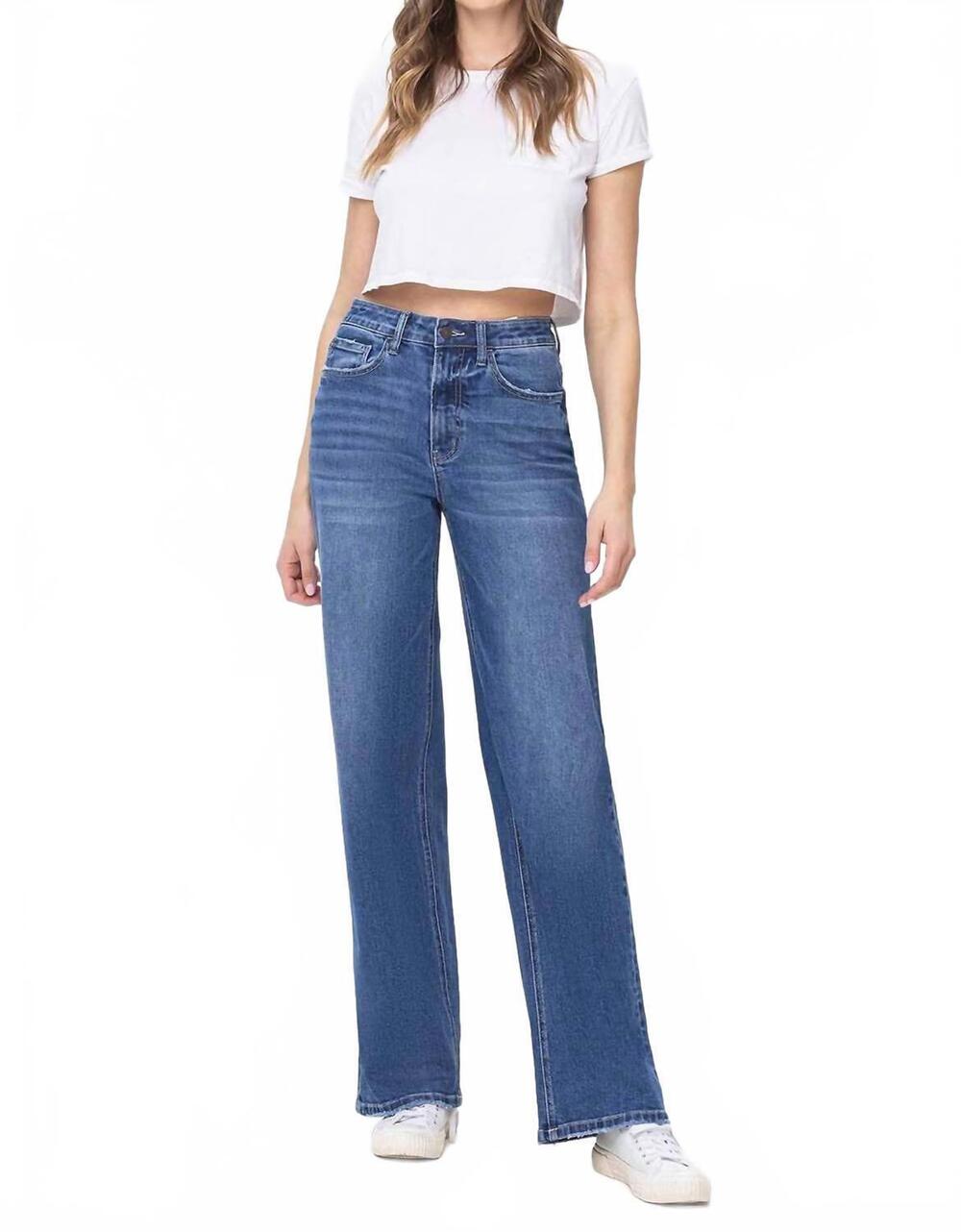 NEW VERVET BY FLYING MONKEY vintage super high rise loose jeans in denim